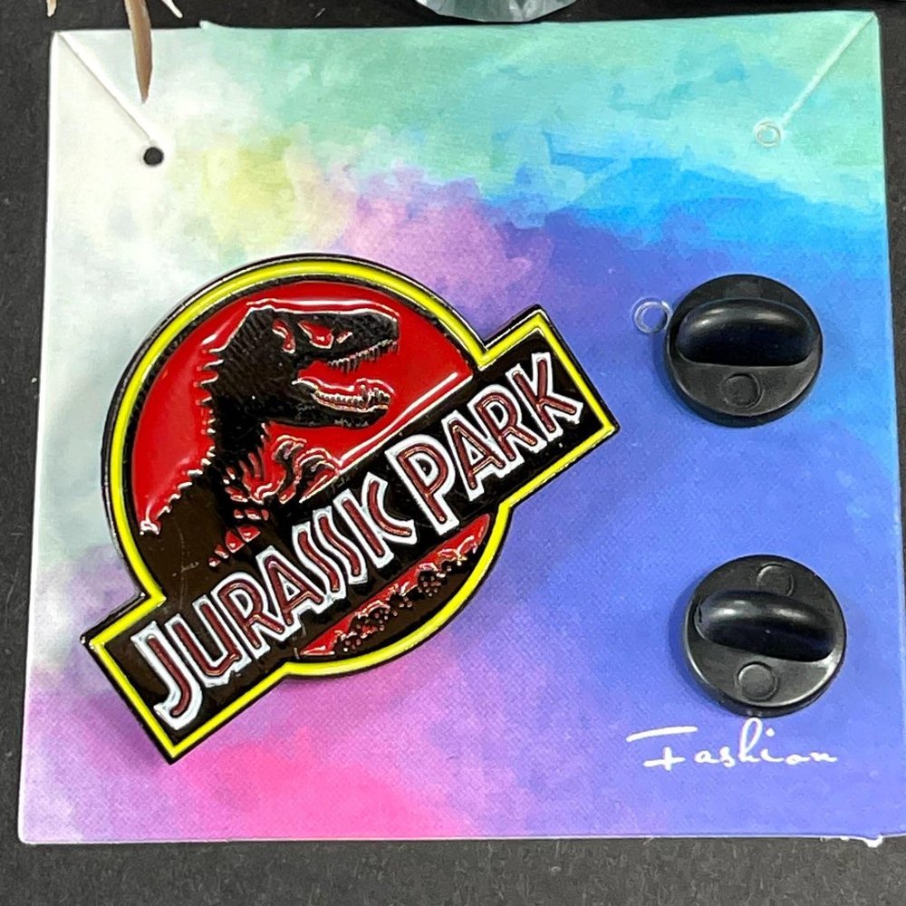 Jurassic Park Lapel Pin Dinosaur Enamel Pin Jewelry Accessories Brooch Badge